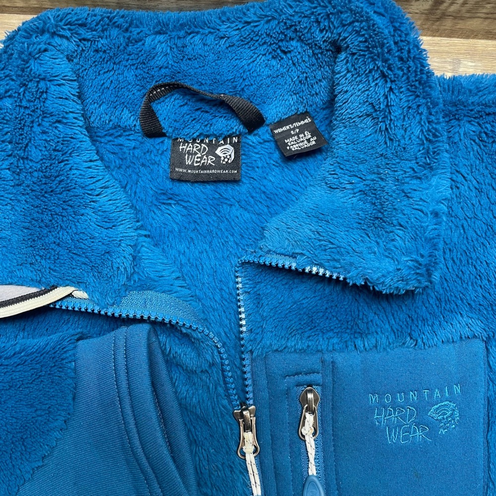 Mountain Hardwear Zip Polartec Thermal Pro Fleece Jacket Teal Blue Women Small - Picture 2 of 8